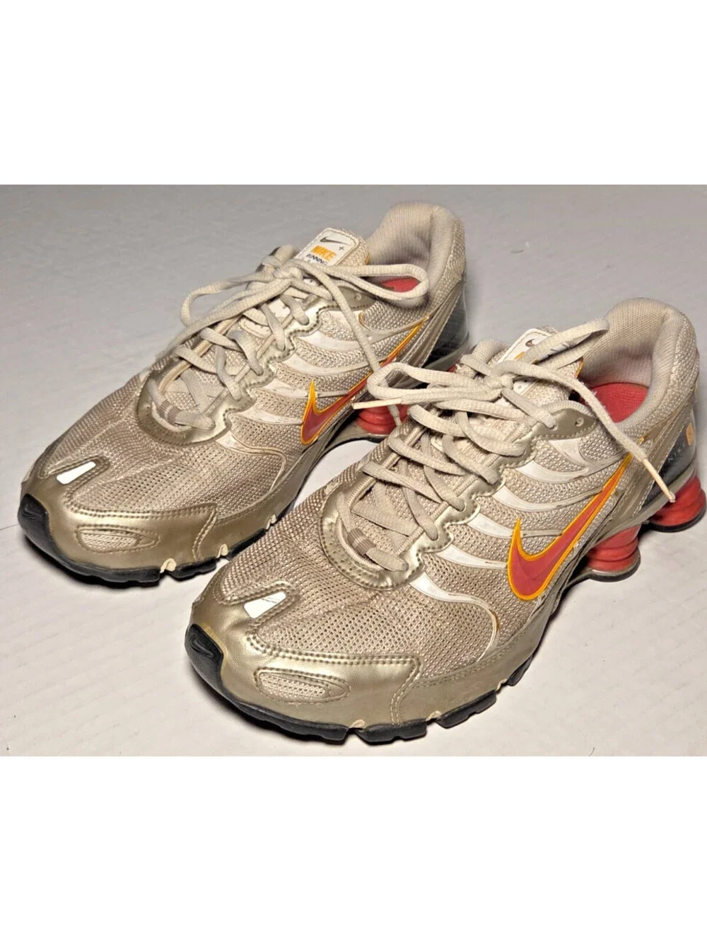 Nike Shox NZ Womens 9 318164-161 Gold Pink Orange 2008 Y2K Shoes